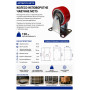 Колесо чавунне неповоротне на платформі MC75 (ящ 20) 120 кг