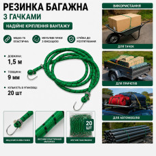 Багажна гумка кругла 1,5 м (упаковка 20 шт)