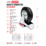 Колесо на майданчику чорне поворотне з гальмом DAB-125 (ящик 30) 100 кг
