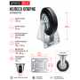 Колесо для тачки чорне неповоротне DB-160 (ящик 12) 145 кг