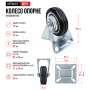 Колесо для тачки чорне неповоротне DB-75 (ящик 80) 50 кг