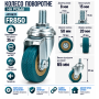 Колесо поворотное на резьбе М8 50 мм 35 кг синее FR8-50 (ящ 200)