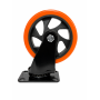 Колеса на майданчику з підшипником чорно-помаранчева поворотна 100кг ящ 30 H-125