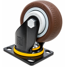 Колесо поворотное на площадке 100 мм 250 кг серо-коричневое TPR X100 (ящ 18)