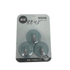 Крючок пластиковый на двухстороннем скотче на листе 3шт KO8845 ящ 160